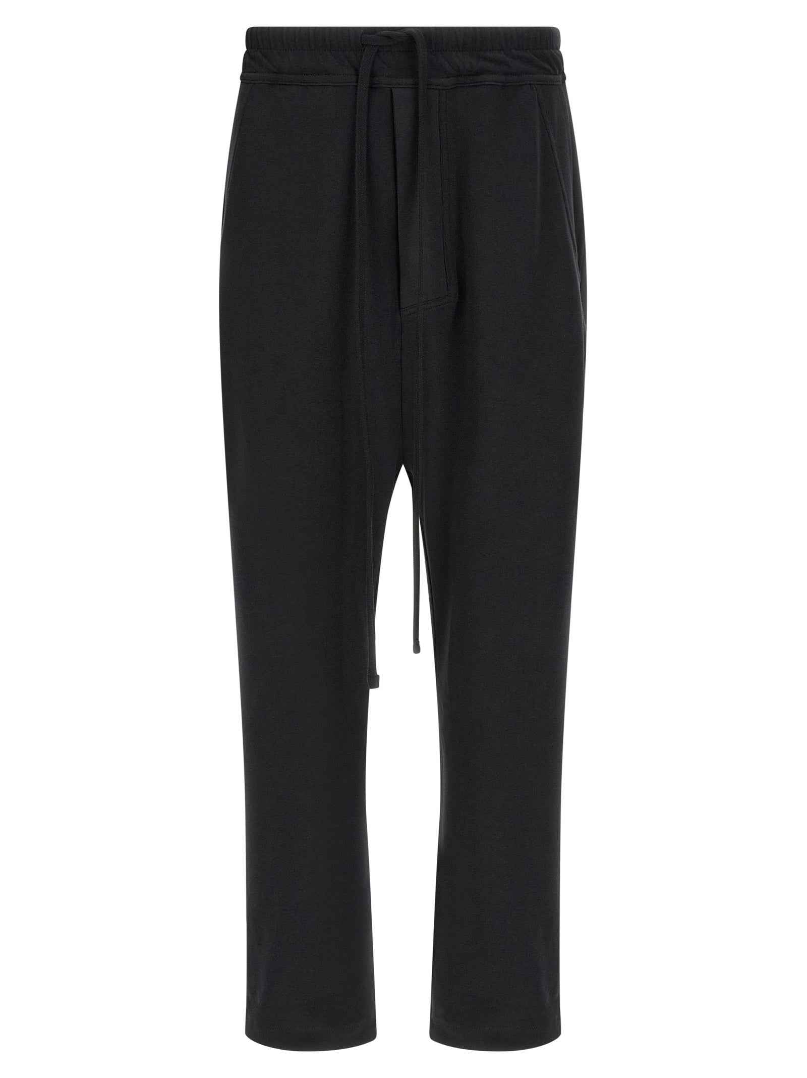 Black Cotton Casual Pants