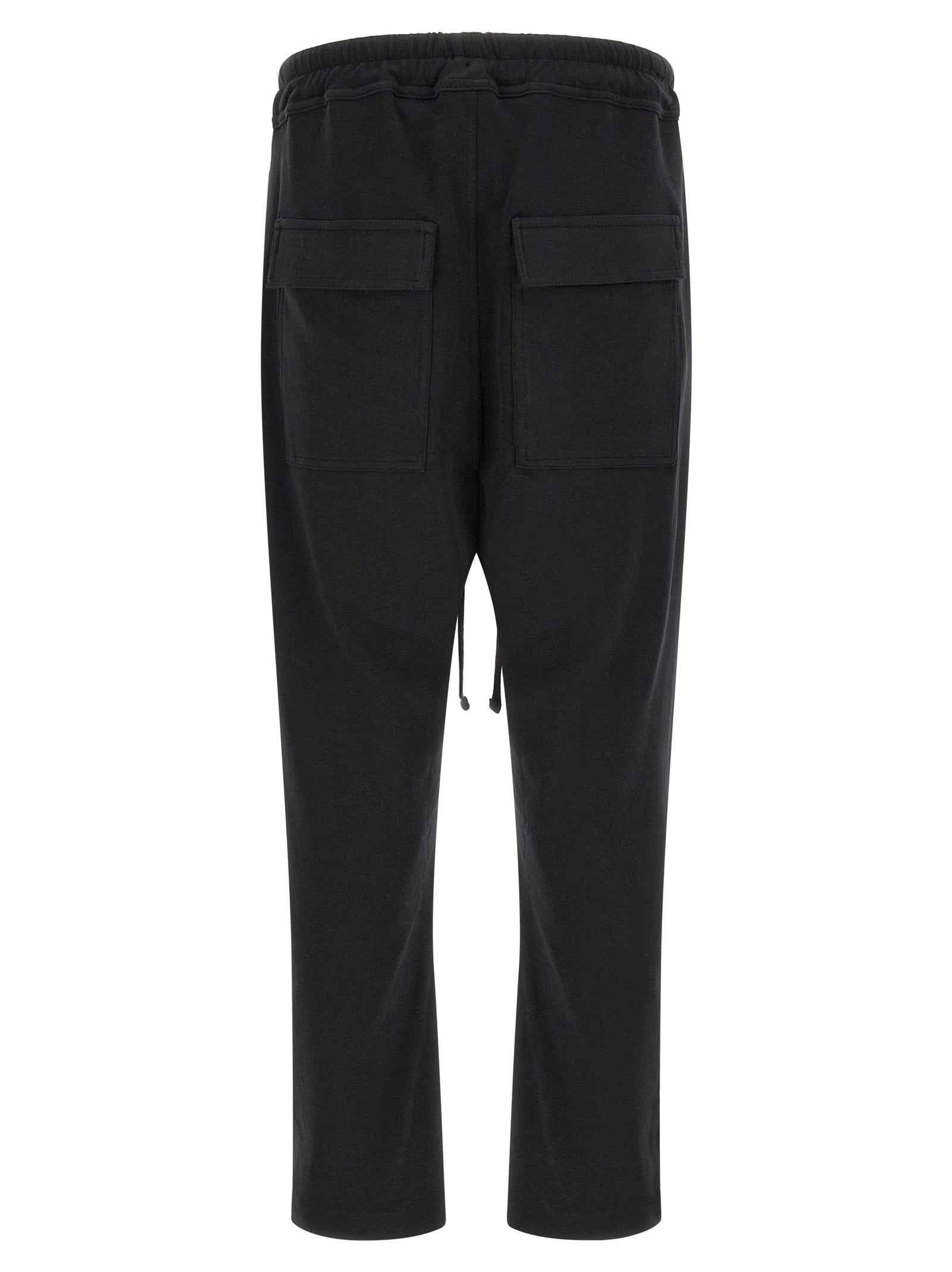 Black Cotton Casual Pants