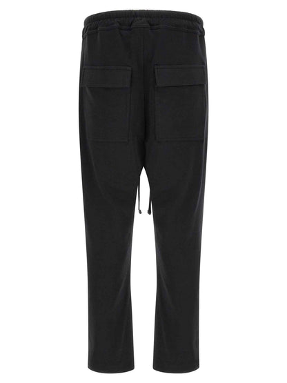 Black Cotton Casual Pants