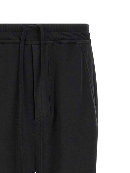 Black Cotton Casual Pants