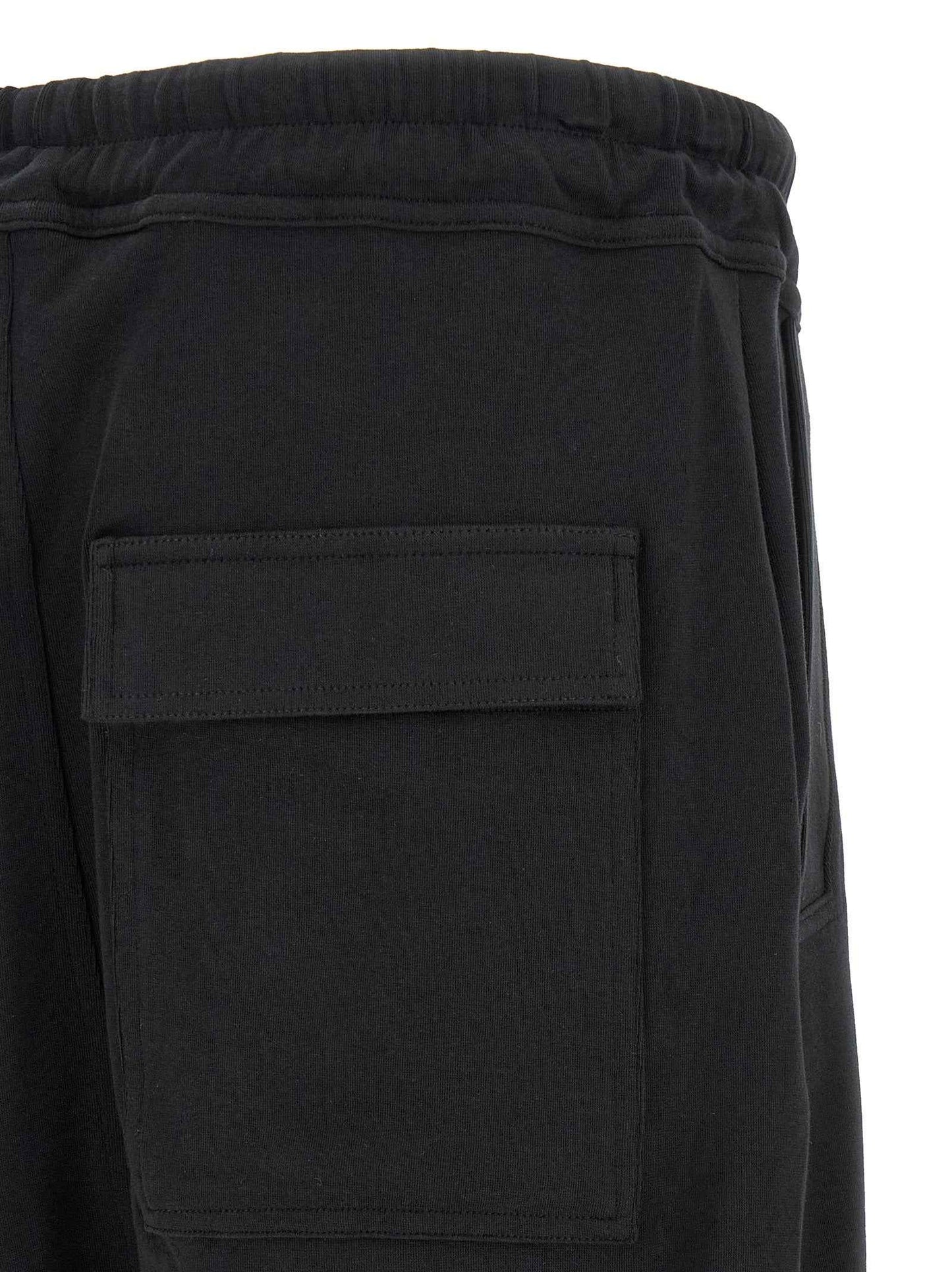 Black Cotton Casual Pants