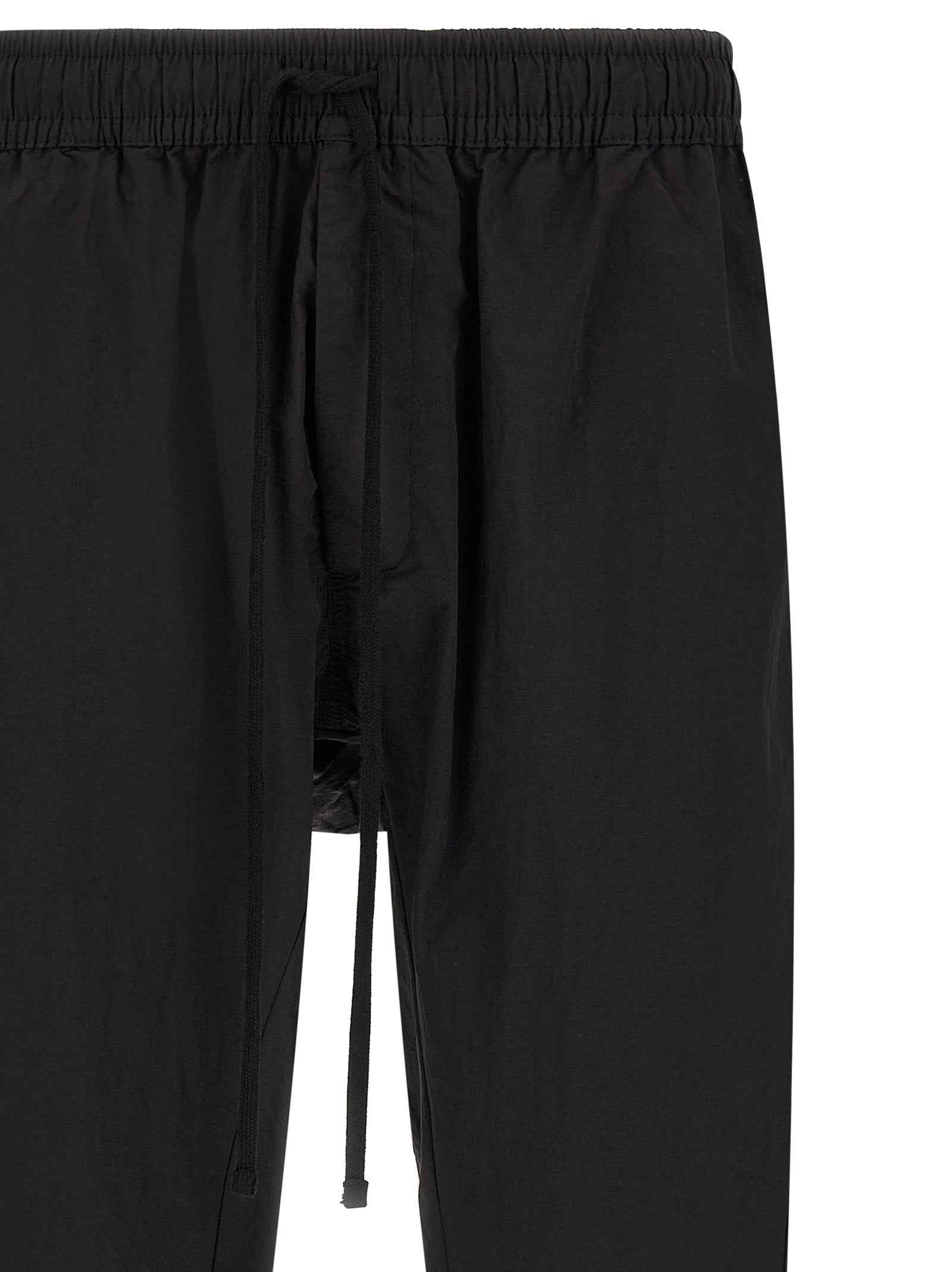 Black Polyamide Casual Pants