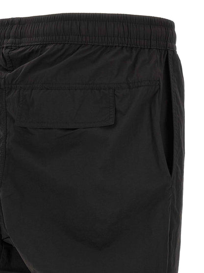Black Polyamide Casual Pants