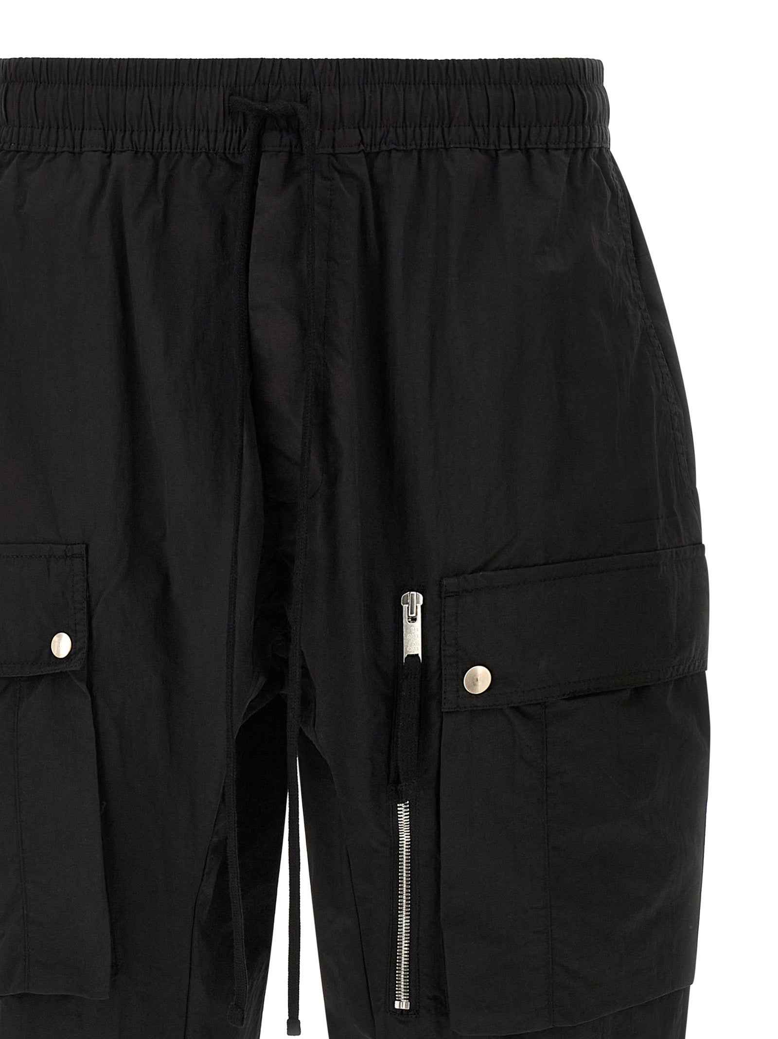 Black Polyamide Cargo Pants