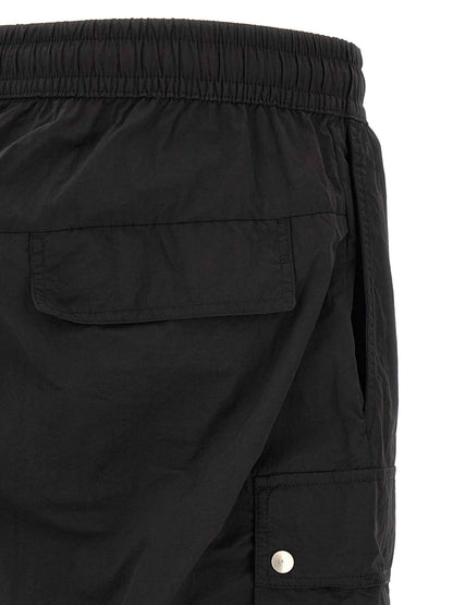 Black Polyamide Cargo Pants