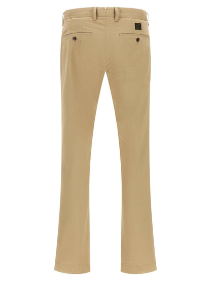 Beige Cotton Chino Pants