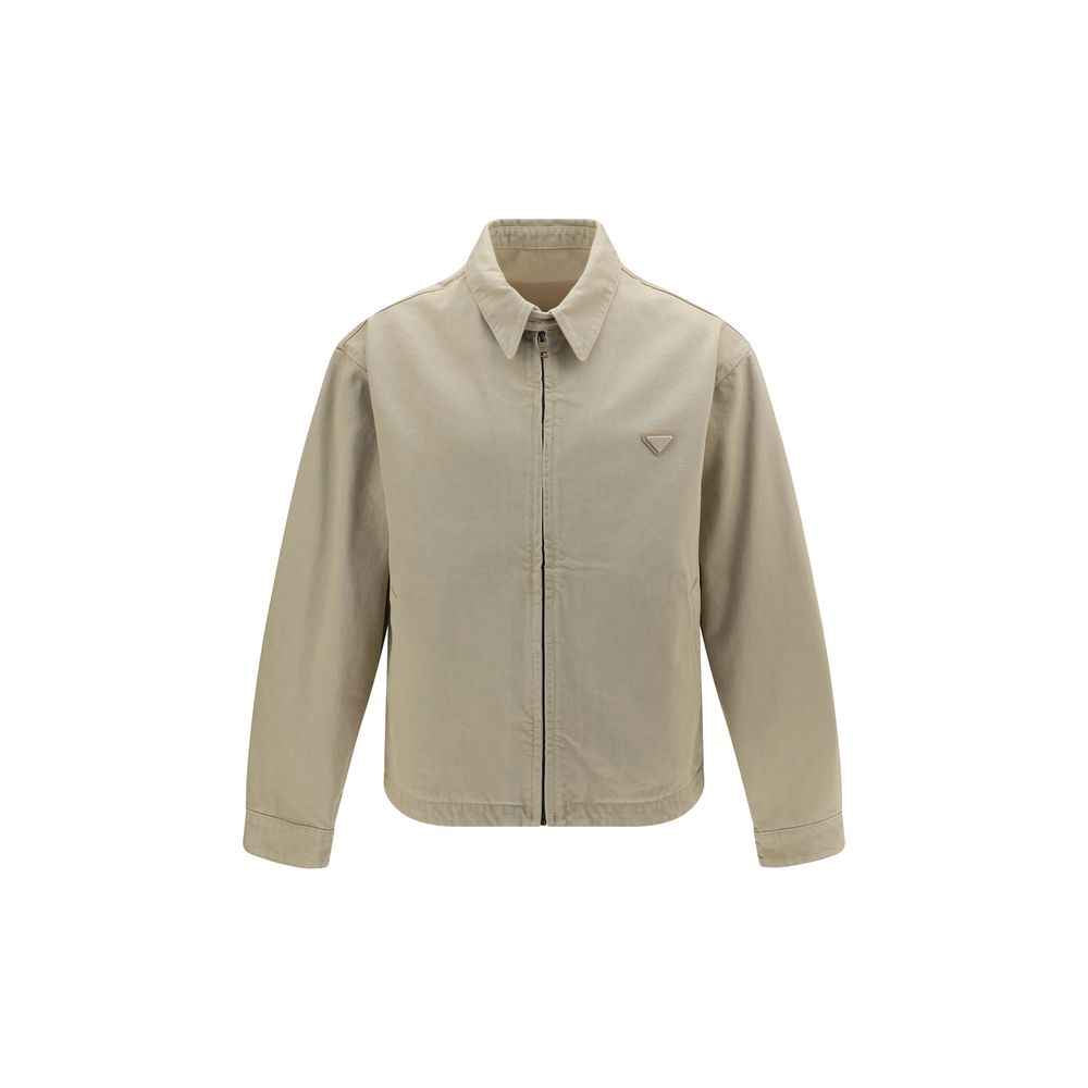 Beige Cotton Denim Jacket