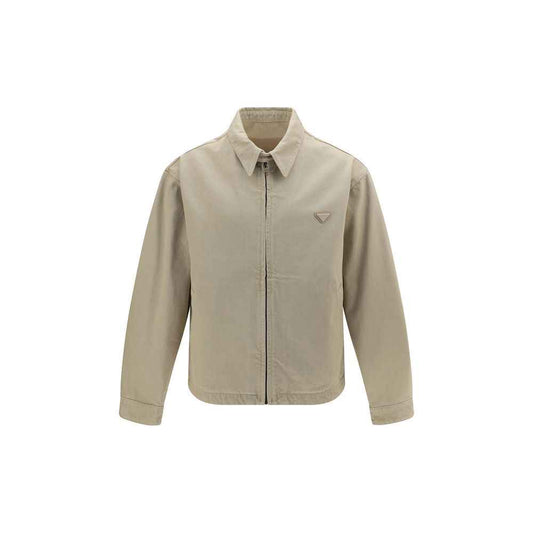 Beige Cotton Denim Jacket