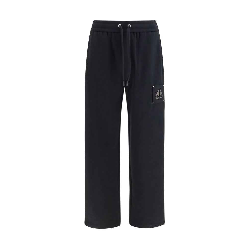 Black Cotton Casual Pants