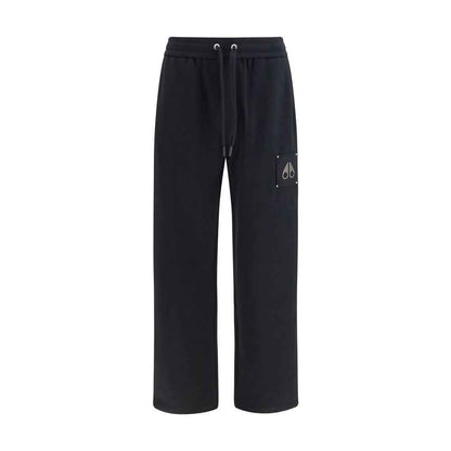 Black Cotton Casual Pants