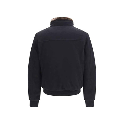 Black Cashmere Bomber