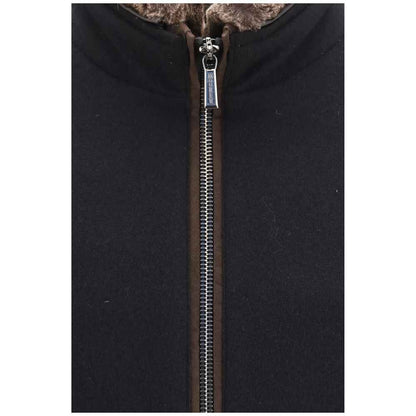 Black Cashmere Bomber