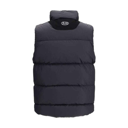 Black Polyamide Sleeveless Jacket