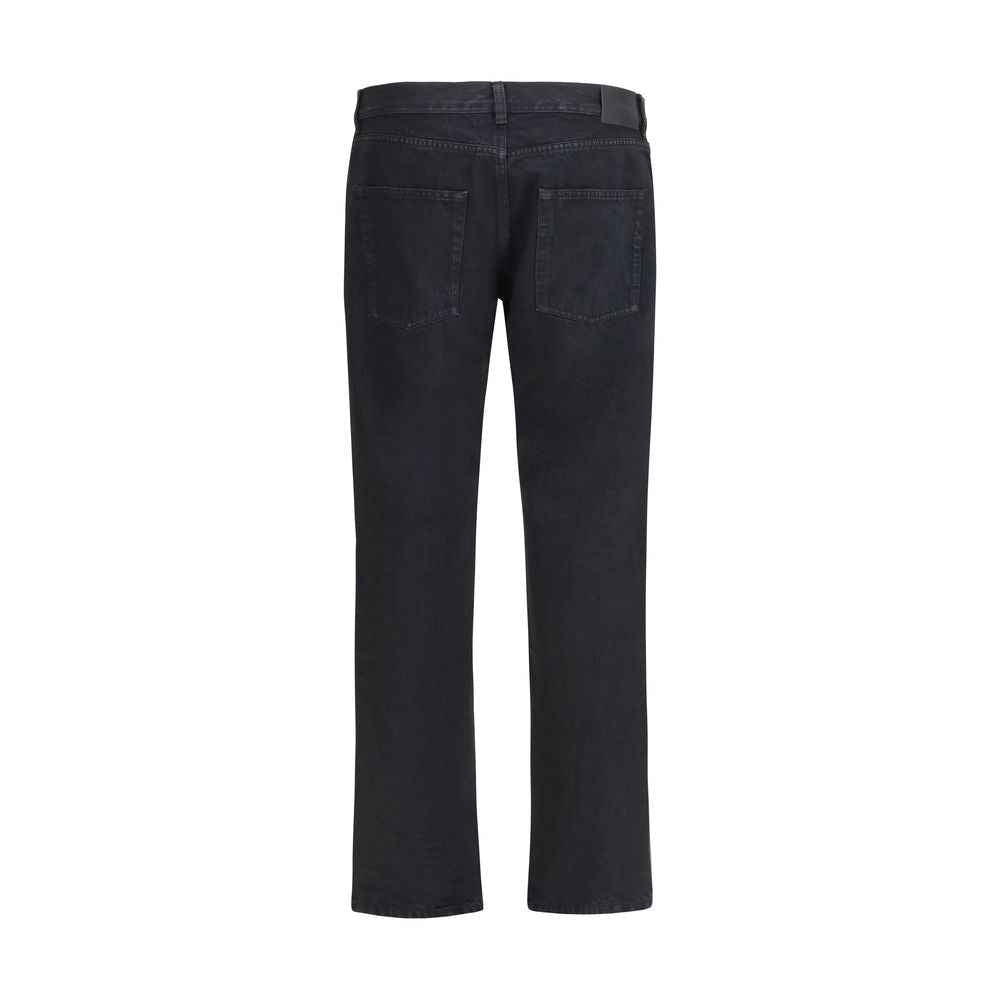Black Cotton Slim Fit Jeans