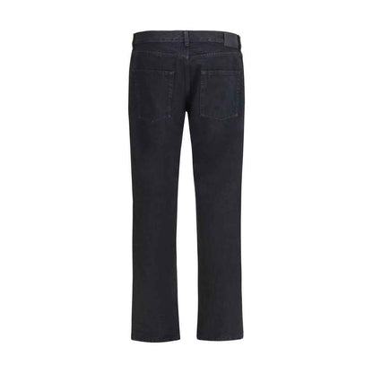 Black Cotton Slim Fit Jeans