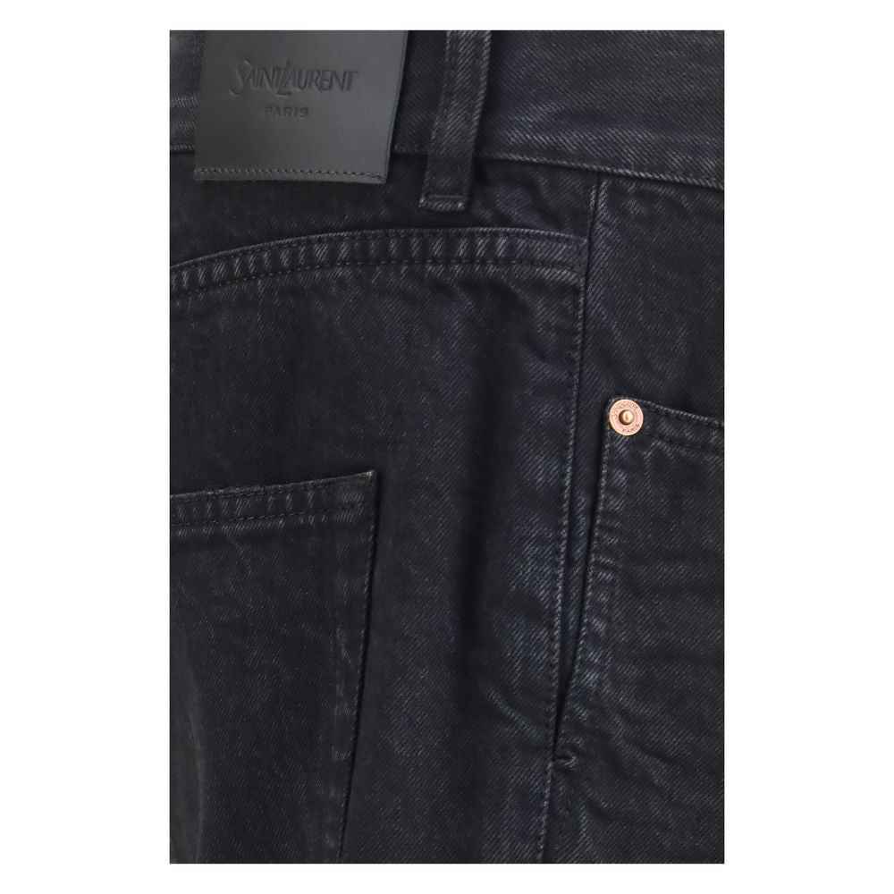 Black Cotton Slim Fit Jeans