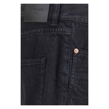Black Cotton Slim Fit Jeans