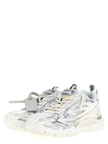 White Polyethylene Athletic Sneakers