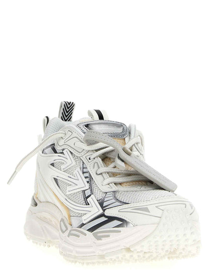 White Polyethylene Athletic Sneakers