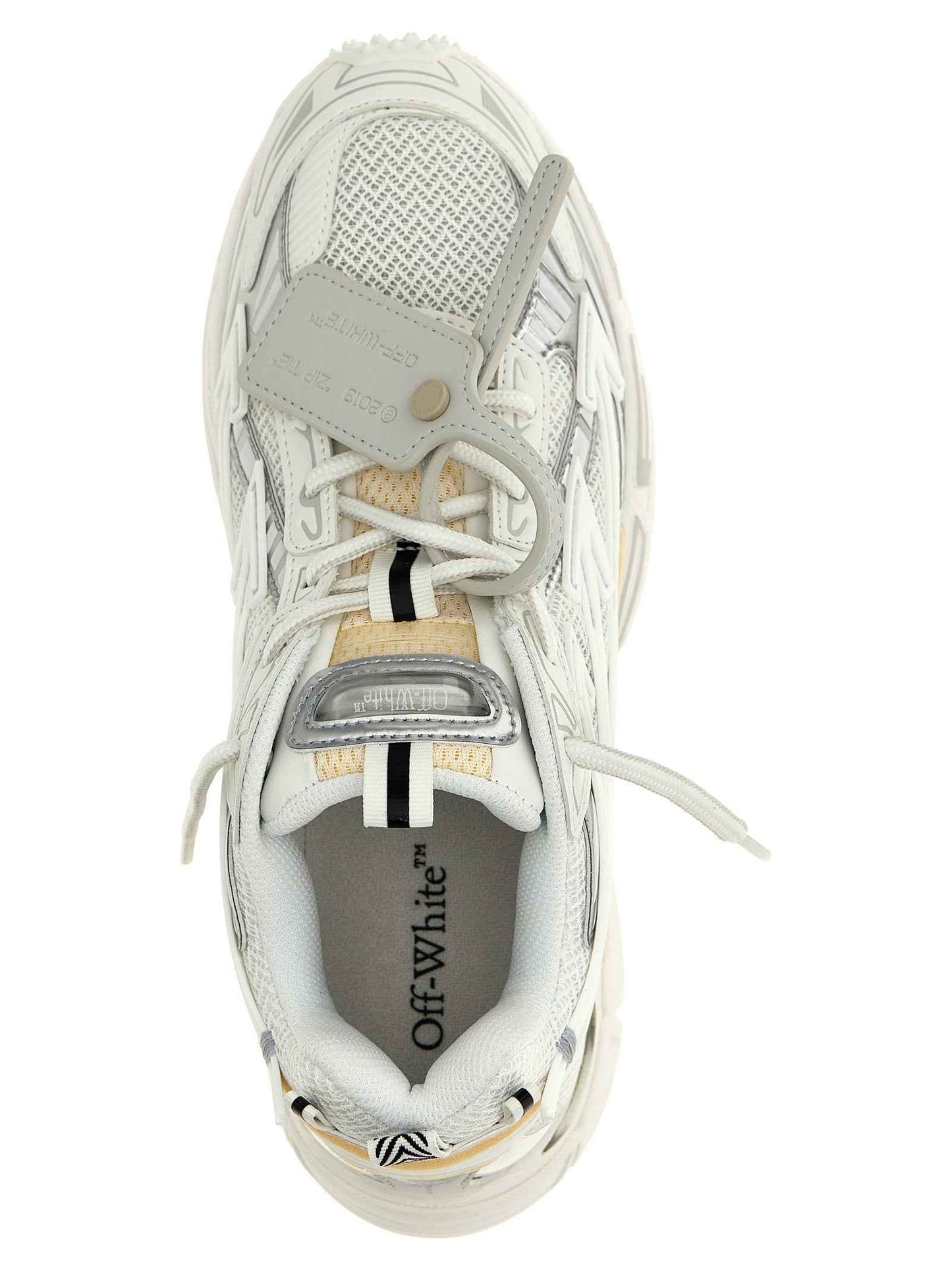 White Polyethylene Athletic Sneakers