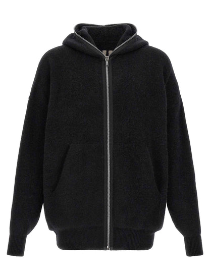 Black Marabou Sweatshirt