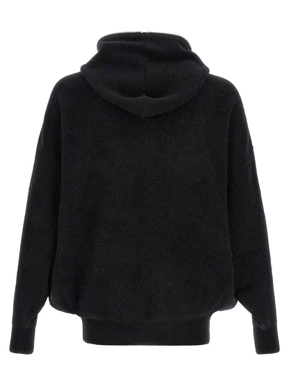 Black Marabou Sweatshirt