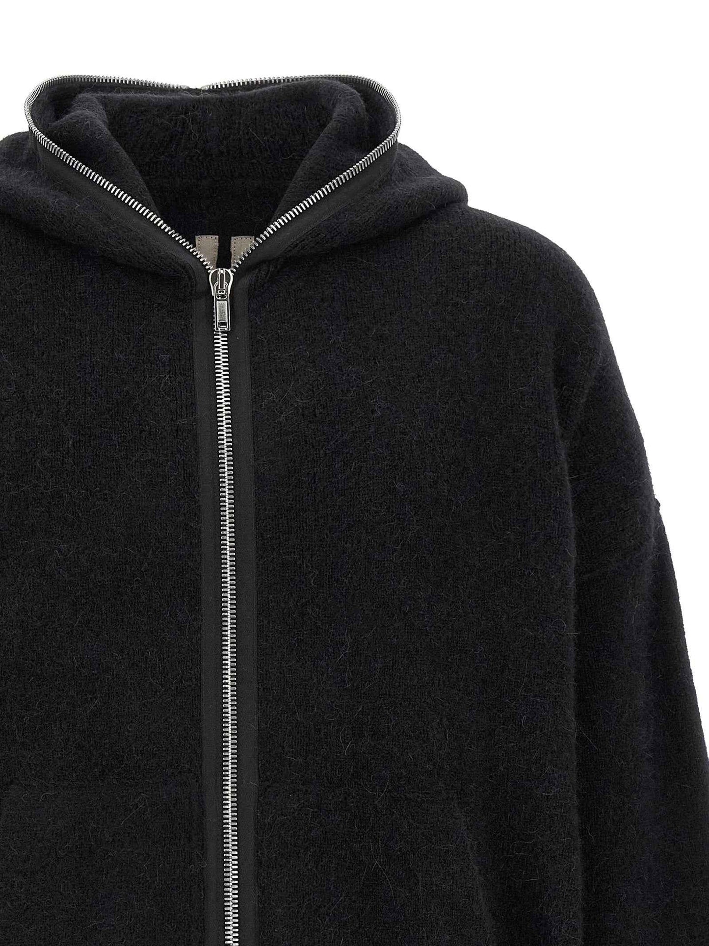 Black Marabou Sweatshirt