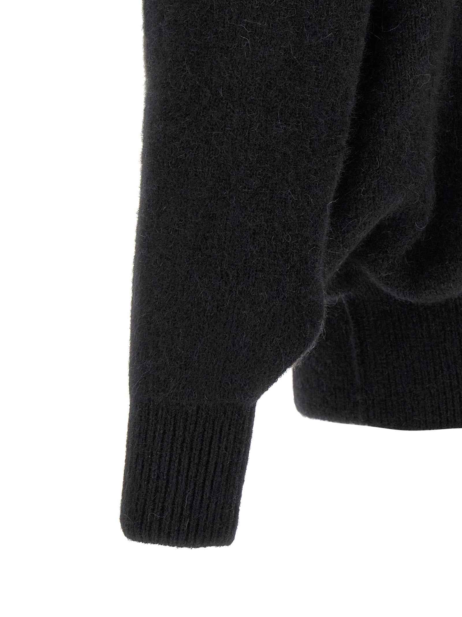 Black Marabou Sweatshirt