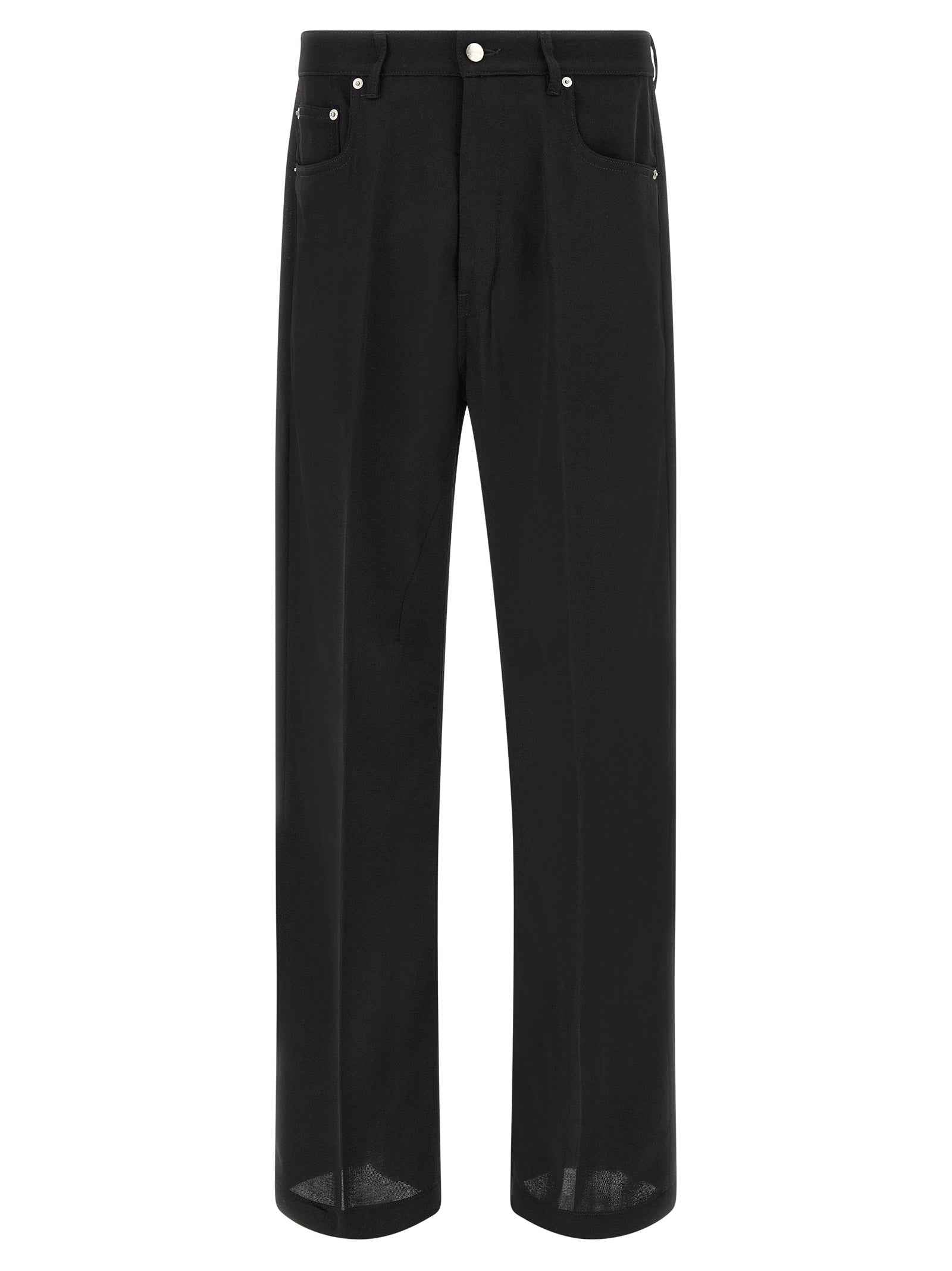 Black Cotton Relaxed Fit Jeans