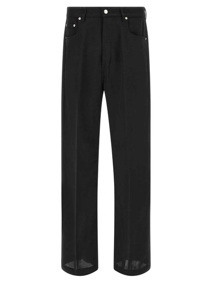 Black Cotton Relaxed Fit Jeans