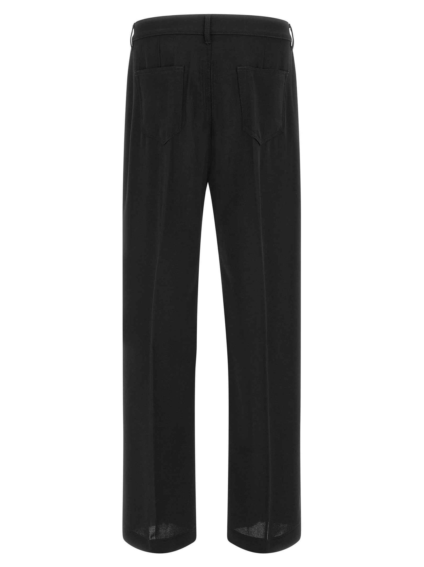Black Cotton Relaxed Fit Jeans