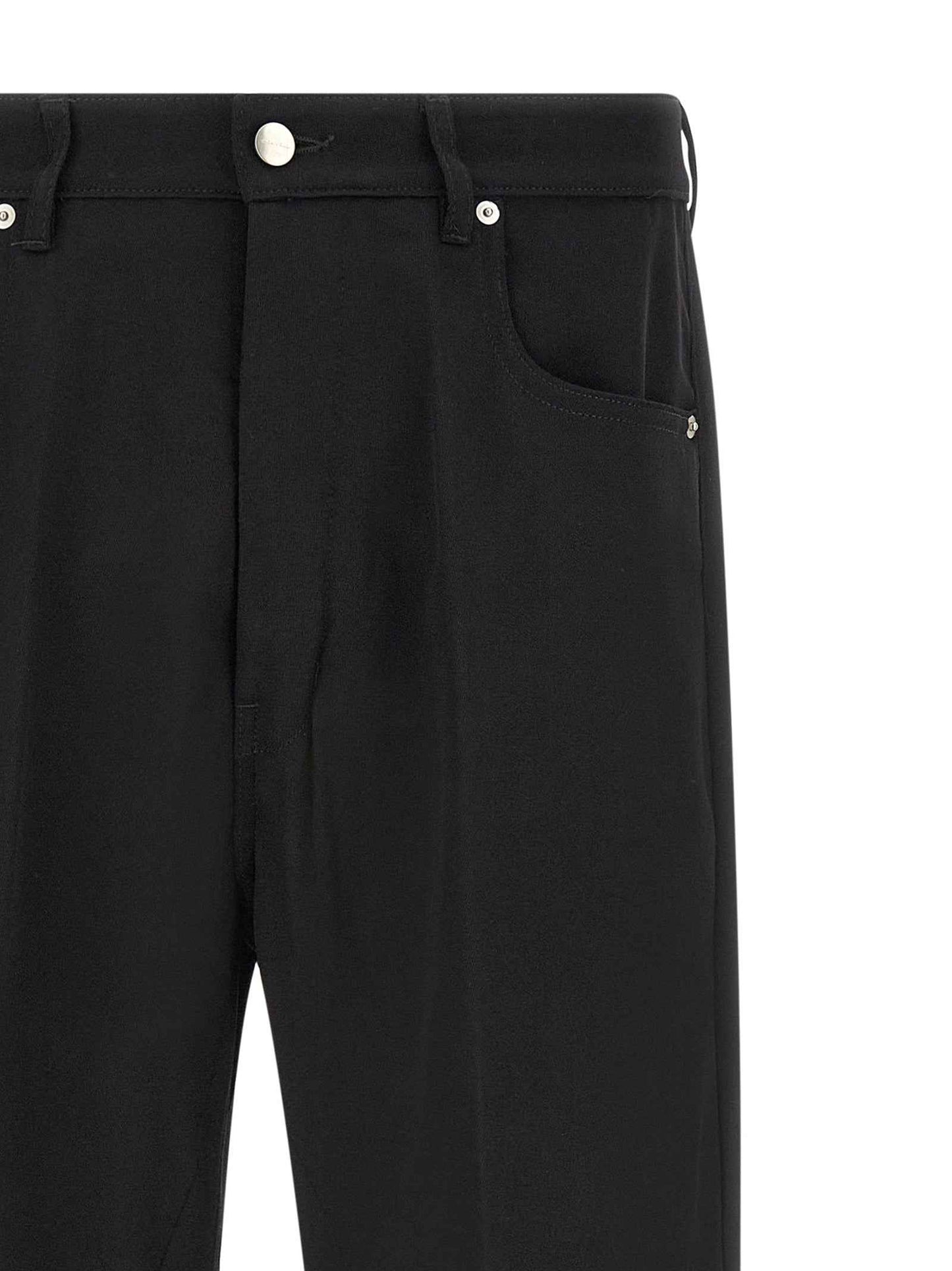 Black Cotton Relaxed Fit Jeans