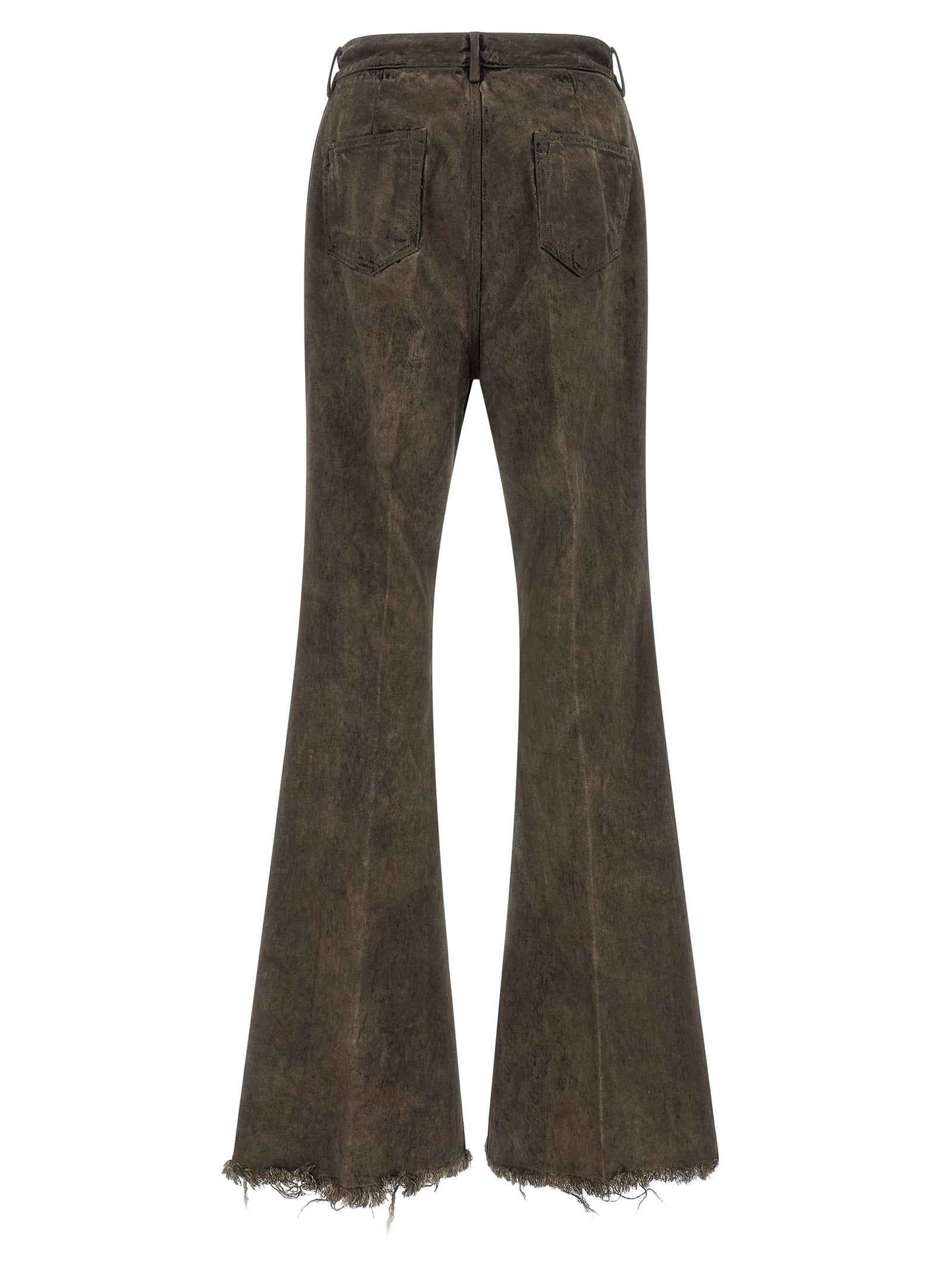 Gray Cotton Bootcut Jeans