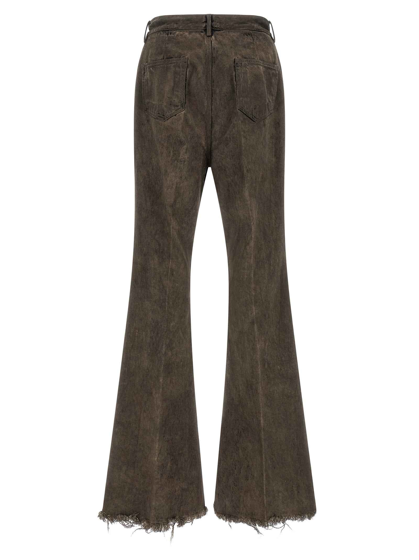Gray Cotton Bootcut Jeans