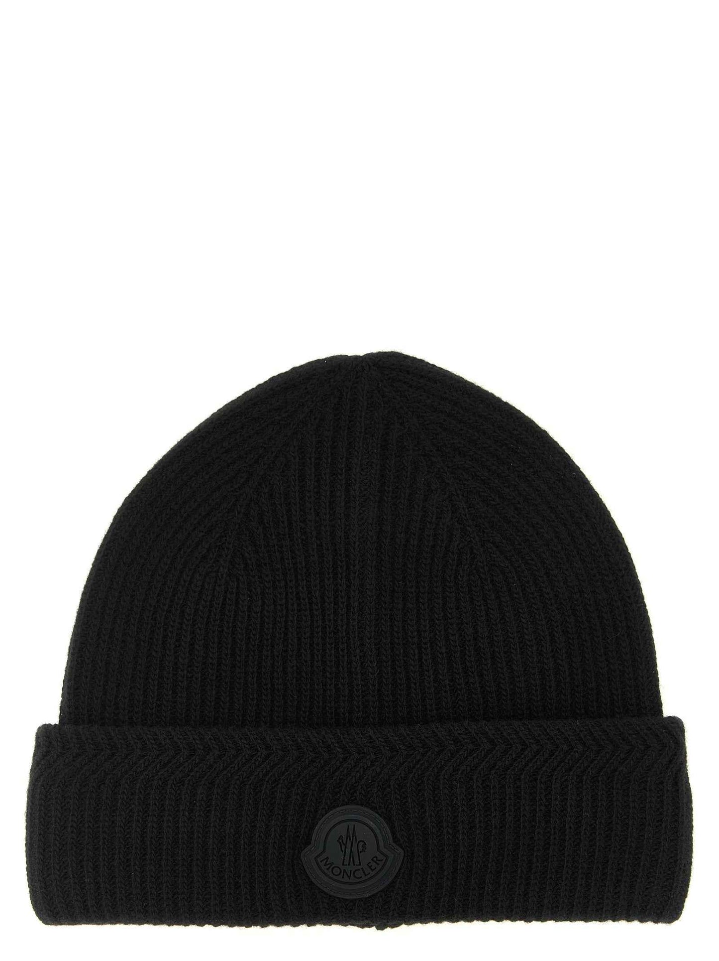Black Virgin Wool Beanie