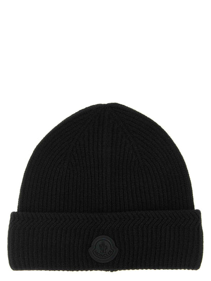 Black Virgin Wool Beanie