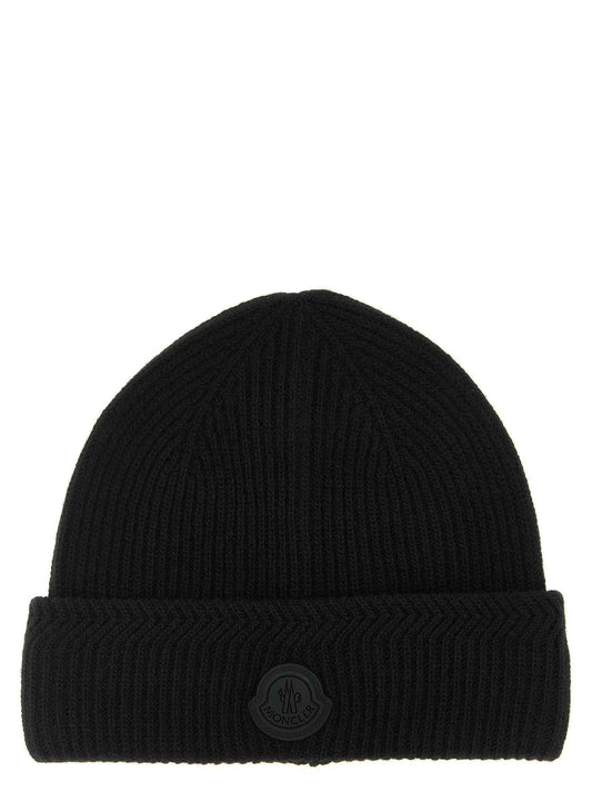Black Virgin Wool Beanie