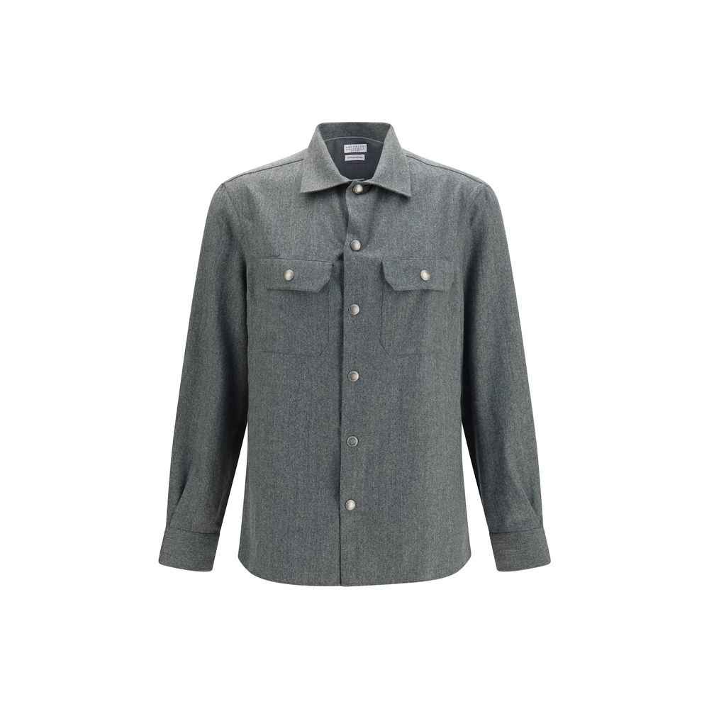 Gray Wool Oves Aries Dress Shirt