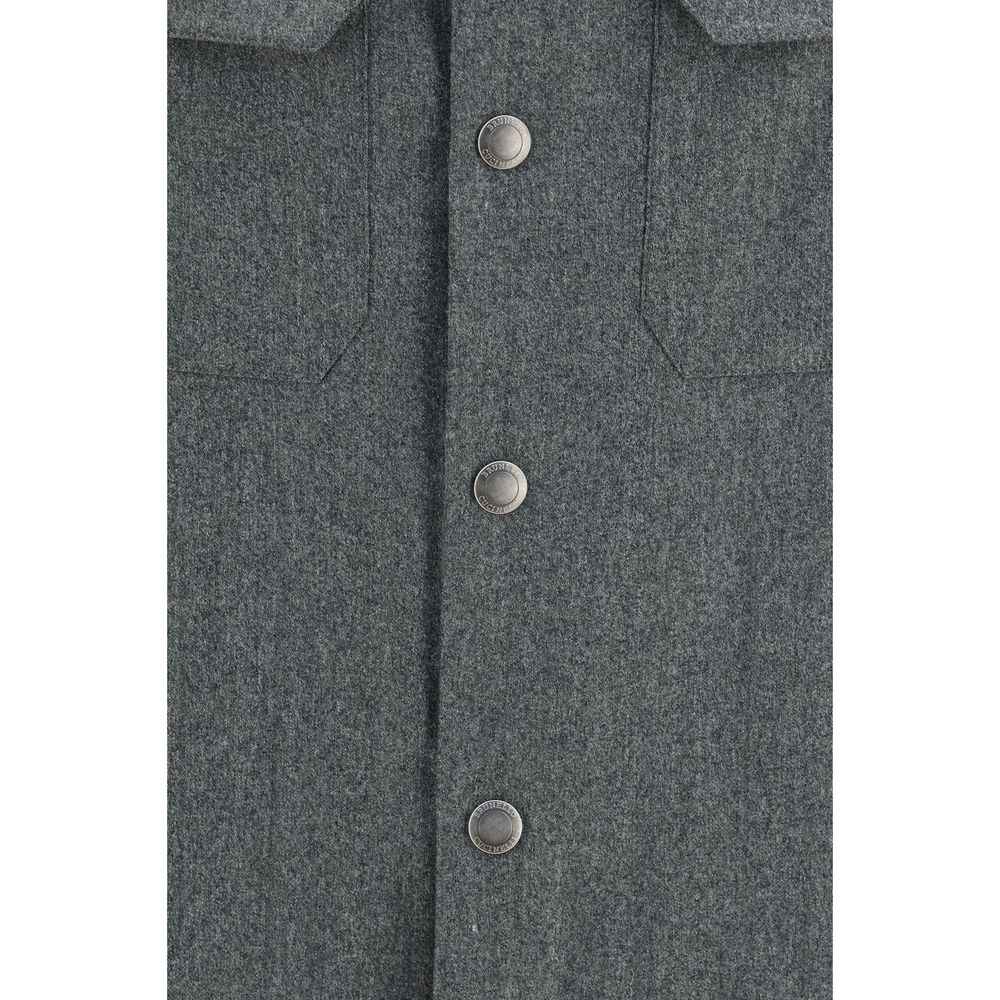 Gray Wool Oves Aries Dress Shirt