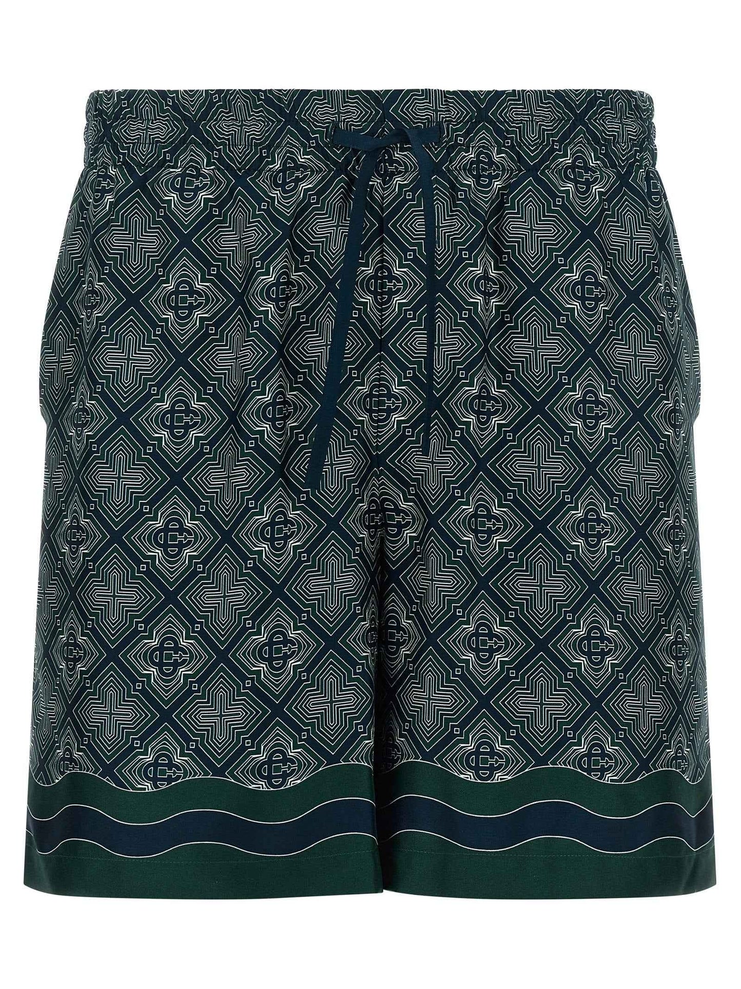 Multicolor Silk Bermuda Shorts