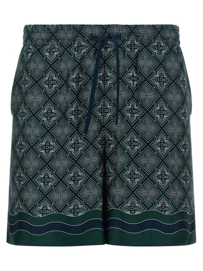 Multicolor Silk Bermuda Shorts