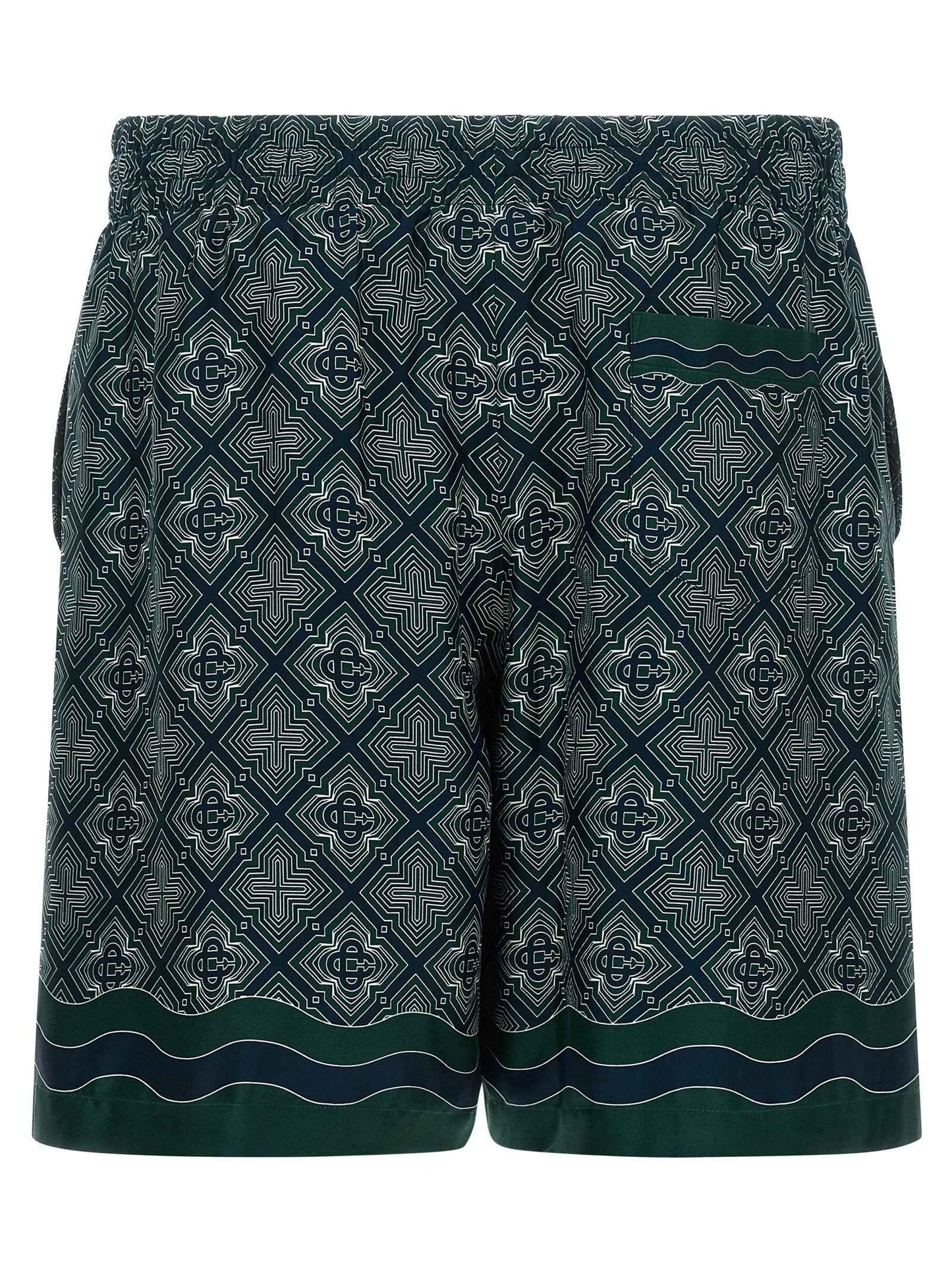 Multicolor Silk Bermuda Shorts