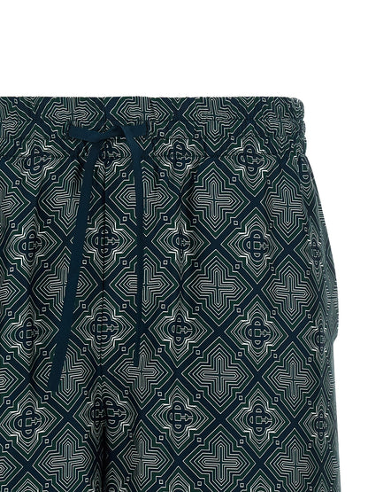 Multicolor Silk Bermuda Shorts