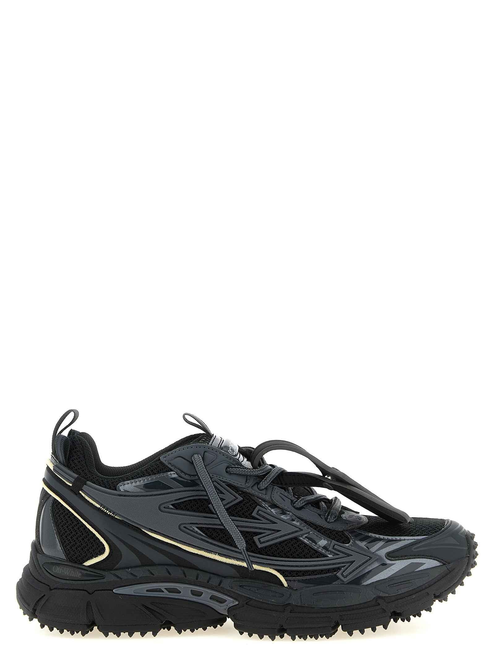 Black Polyethylene Athletic Sneakers