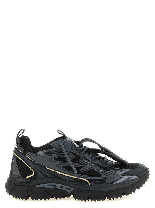 Black Polyethylene Athletic Sneakers