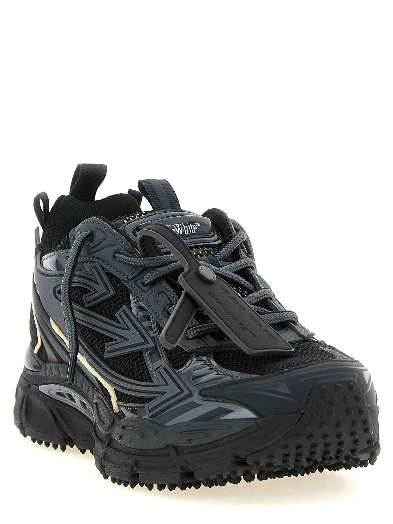 Black Polyethylene Athletic Sneakers