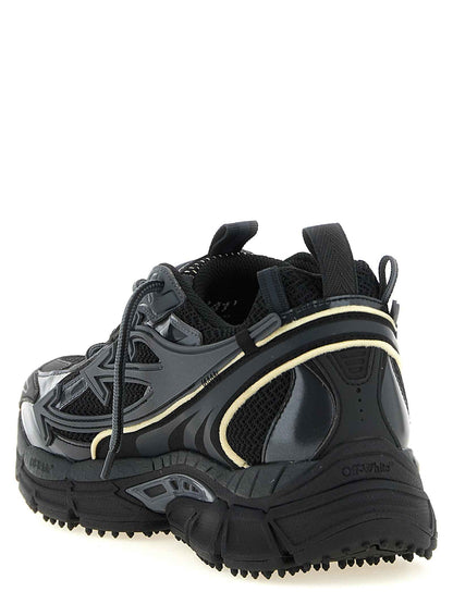 Black Polyethylene Athletic Sneakers