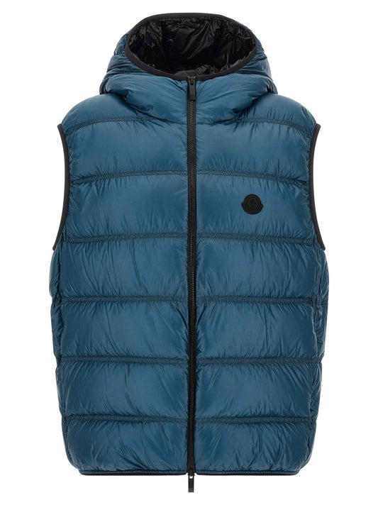 Blue Polyamide Full-Length Jacket