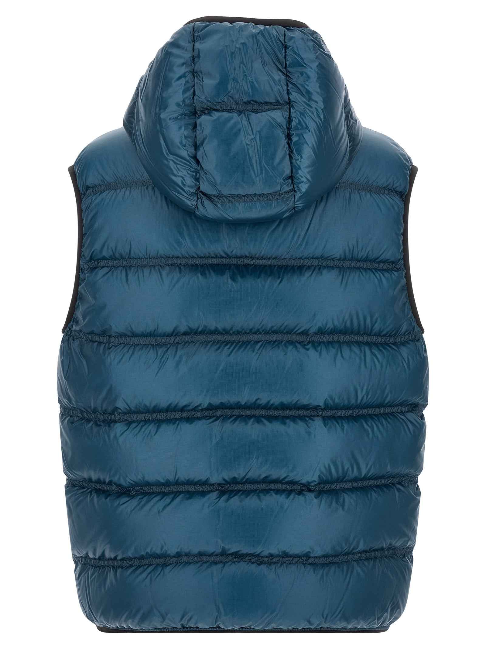 Blue Polyamide Full-Length Jacket
