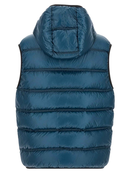 Blue Polyamide Full-Length Jacket